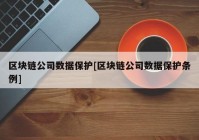 区块链公司数据保护[区块链公司数据保护条例]