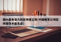 国内最有潜力的区块链公司[中国哪家公司区块链技术最先进]